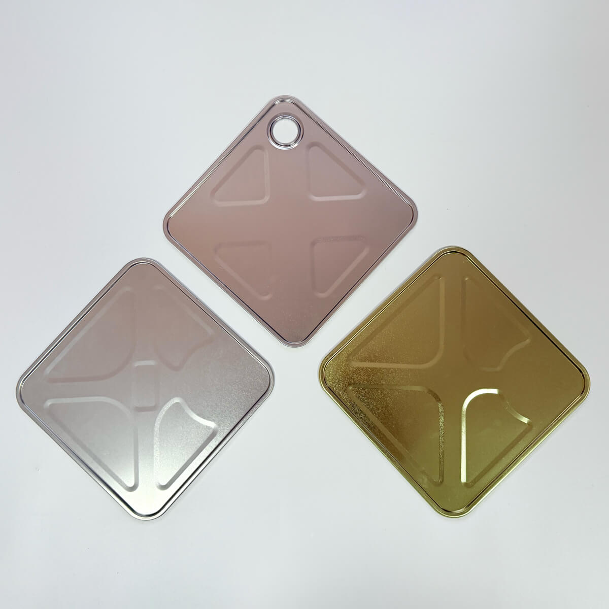 Clear Square Tin Can Lid/F-Style Tin Lids/rectangular metal lid